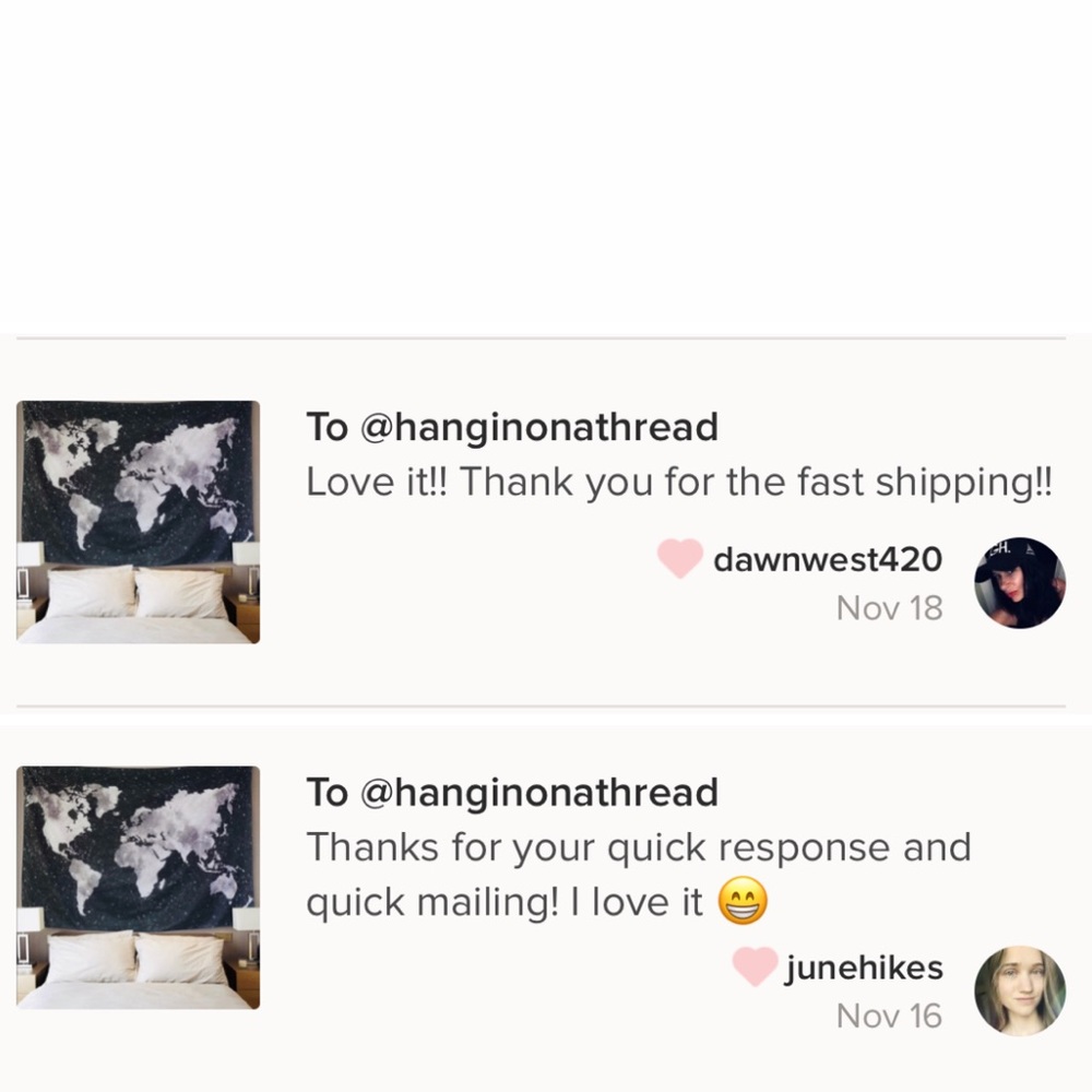 Black & White World Map Wall Hanging Tapestry - Picture 5 of 6